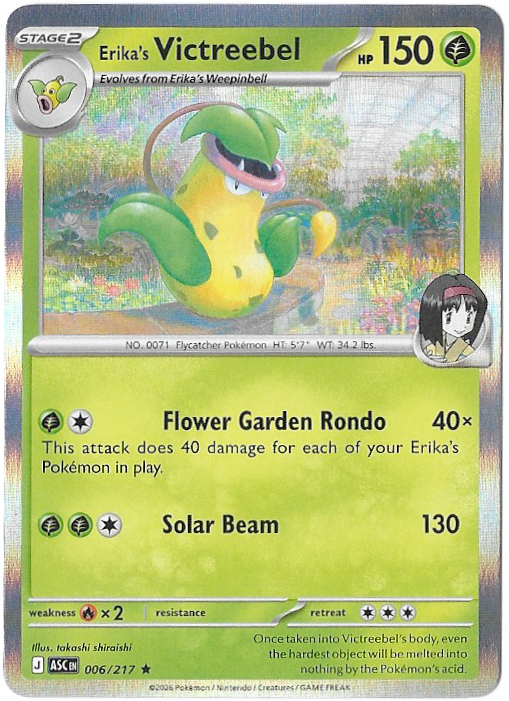 Ascending Heroes: Erika's Victreebel - 006/217 - Holofoil - NM