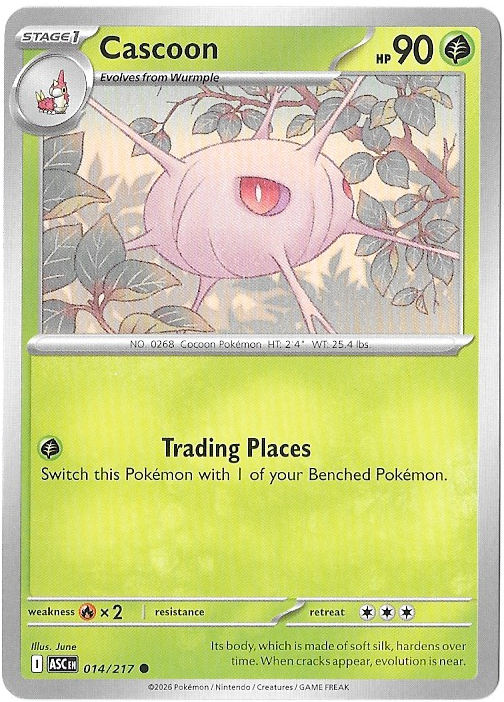 Ascending Heroes: Cascoon - 014/217 - Normal - NM