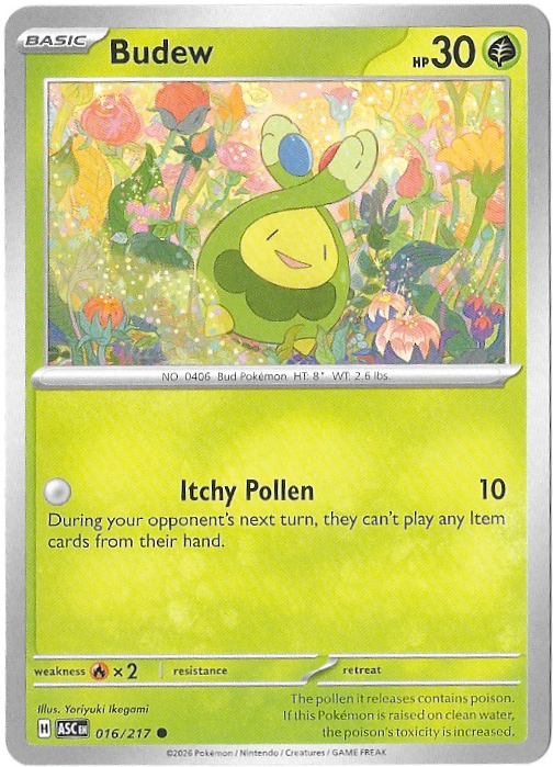 Ascending Heroes: Budew - 016/217 - Normal - NM