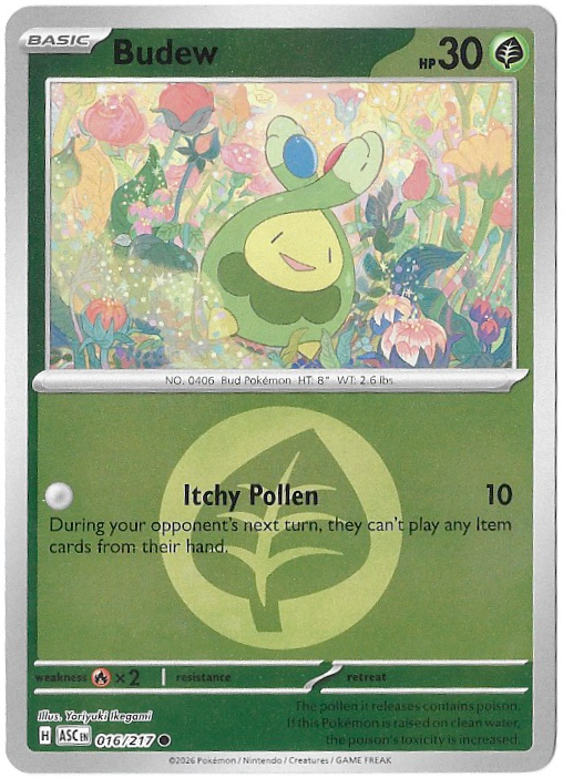 Ascending Heroes: Budew - 016/217 - Reverse Holofoil Energy - NM