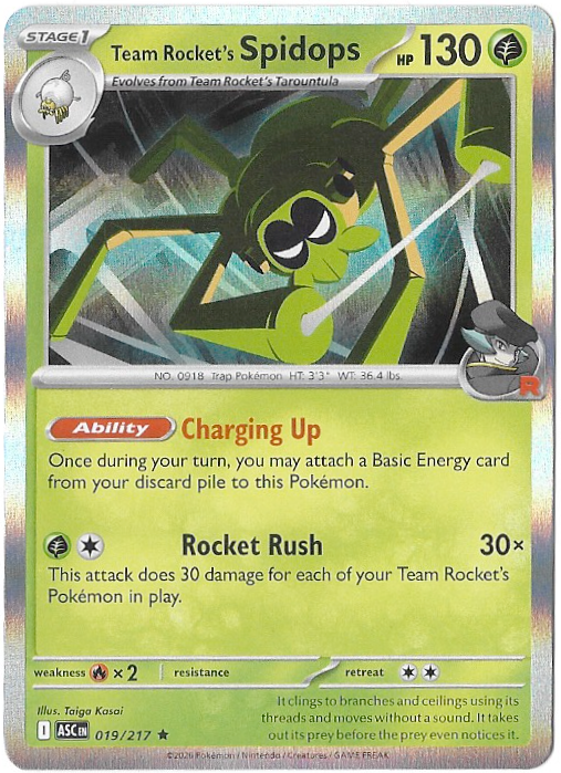Ascending Heroes: Team Rocket's Spidops - 019/217 - Holofoil - NM