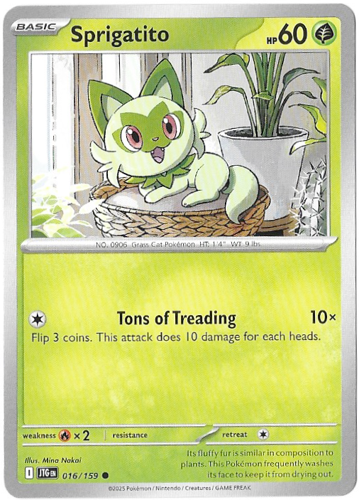 Journey Together: Sprigatito - 016/159 - Normal - NM