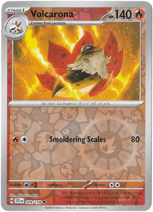 Journey Together: Volcarona - 029/159 - Reverse Holofoil - NM
