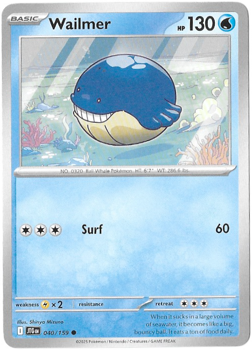 Journey Together: Wailmer - 040/159 - Normal - NM