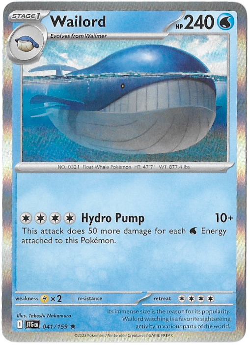 Journey Together: Wailord - 041/159 - Holofoil - NM