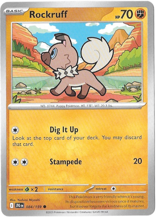 Journey Together: Rockruff - 084/159 - Normal - NM