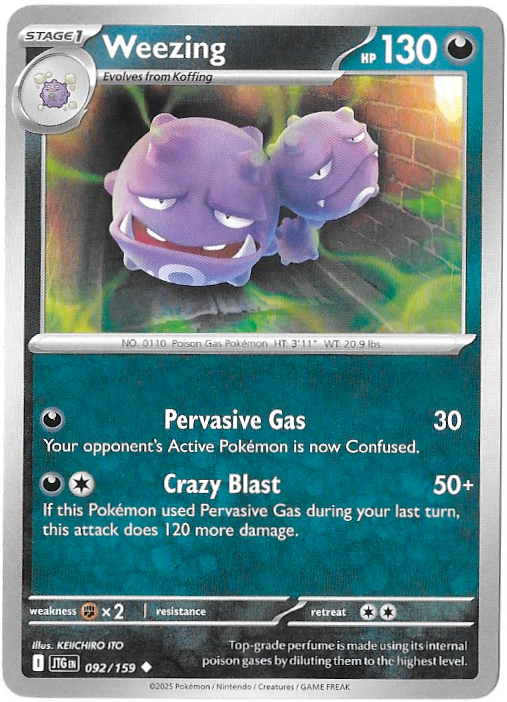 Journey Together: Weezing - 092/159 - Normal - NM
