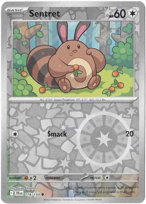 Journey Together: Sentret - 118/159 - Reverse Holofoil - NM