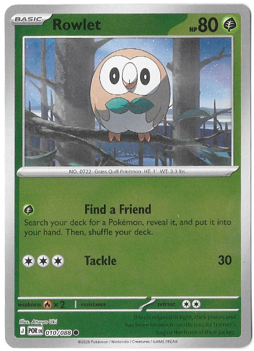 Perfect Order: Rowlet - 010/088 - Reverse Holofoil - NM